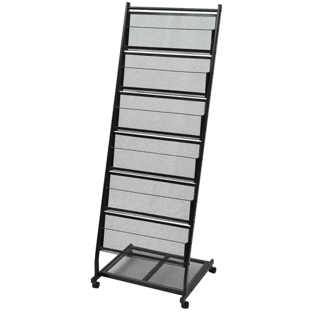 vidaXL Tijdschriftenrek zwart 47,5x43x133 cm A4