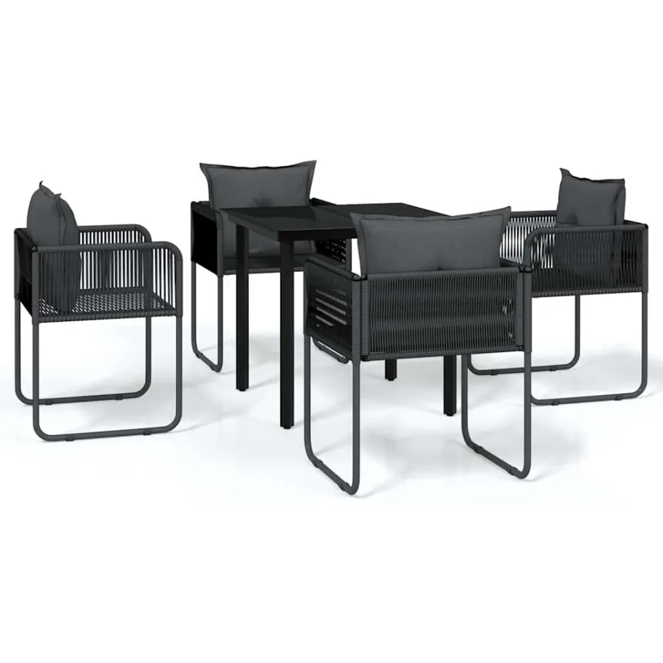 vidaXL 5-delige Tuinset zwart, foto 3