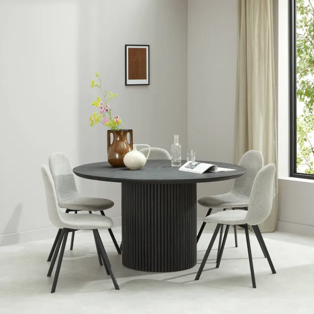 NOUS Living Jaime ronde eettafel Ø 140 cm - zwart, foto 2