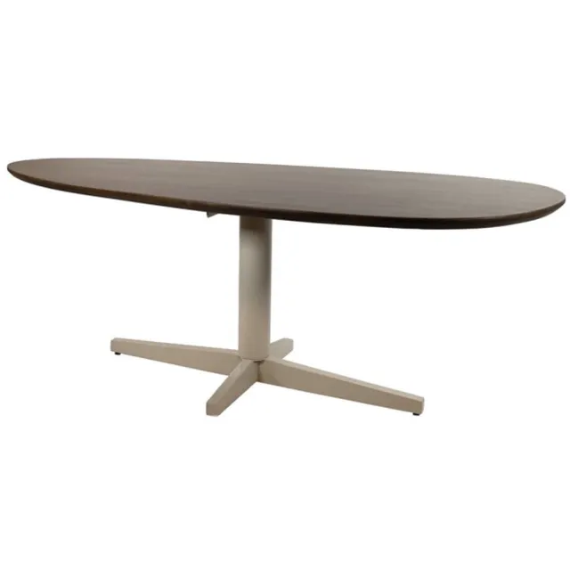 MySons Eettafel Taurus organisch Beige poot Mangohout 190x90 cm - walnoot