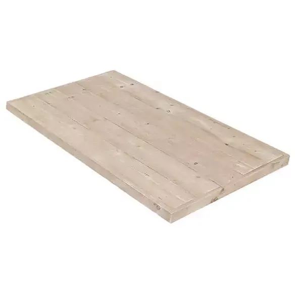 Steigerhouten tafel/bureaublad met verstekrand op maat