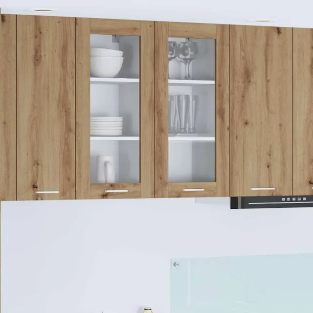 vidaXL Hangkast Artisanaal eiken 40 x 31 x 80 cm Bewerkt hout Bruin