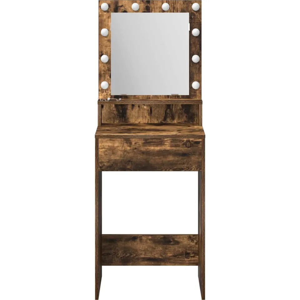 vidaXL Plafondtafel Gerookt eiken 50 x 41 x 135 cm Bewerkt hout, foto 3