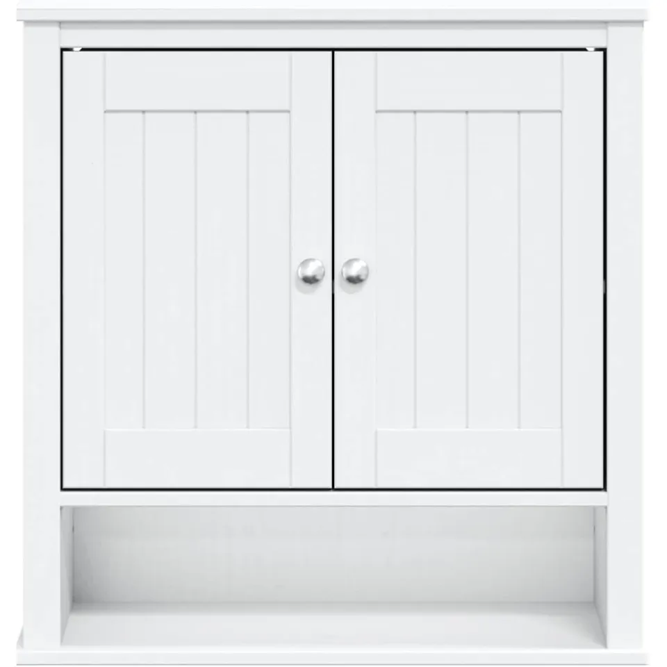 vidaXL Badkamerkast BERG 69,5x27x71,5 cm massief grenenhout wit, foto 4