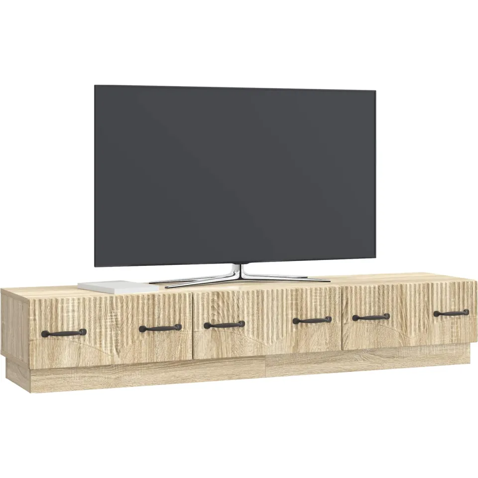 vidaXL TV-kast met lade Sonoma Eiken 147 x 34,5 x 27 cm Bewerkt hout Bruin