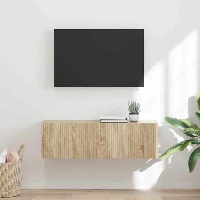 vidaXL TV Wandkast 98 x 31 x 29,5 cm Sonoma Bewerkt hout bruin, foto 2