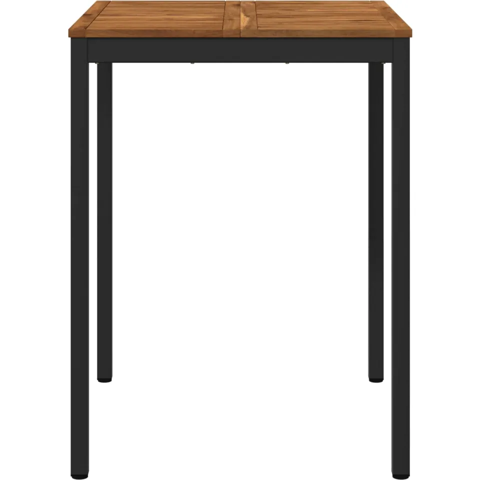 vidaXL Tuinbar Tafel NAARDEN Naturel en Zwart 80 x 80,5 x 105 cm Bruin