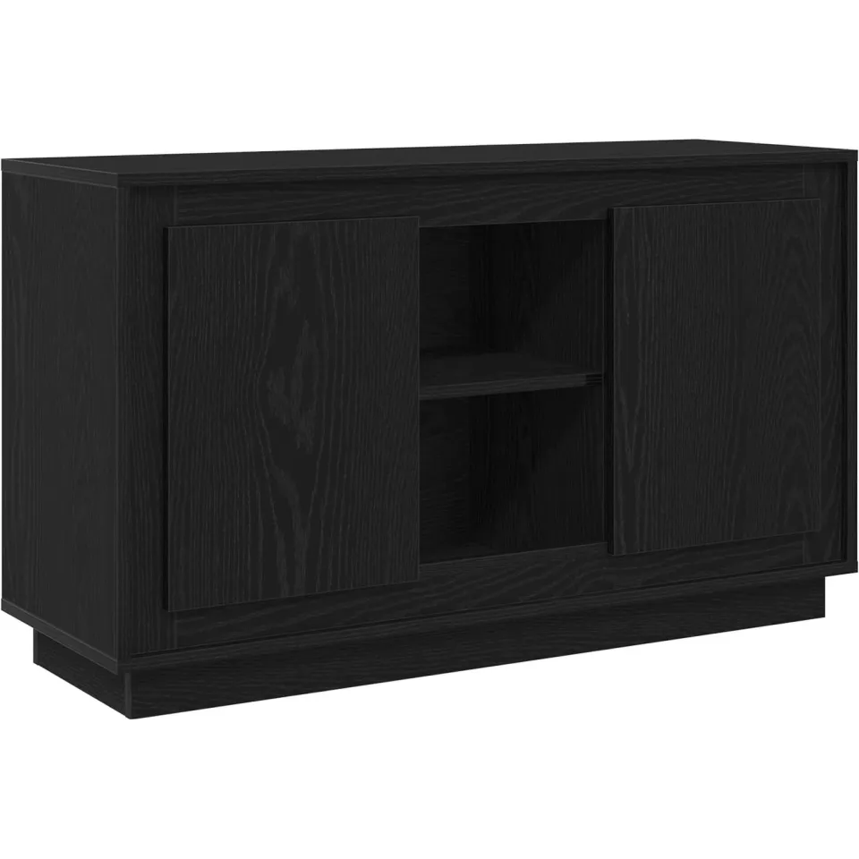 vidaXL Dressoir Zwart Eiken 102 x 35 x 60 cm Bewerkt hout, foto 3
