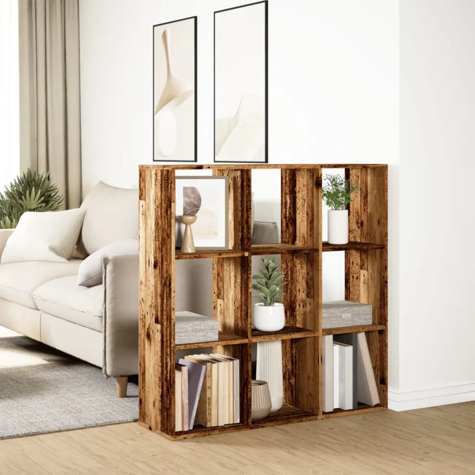 vidaXL Kamerscherm / boekenkast 102x29x103,5 cm hout oud houtkleurig bruin, foto 3