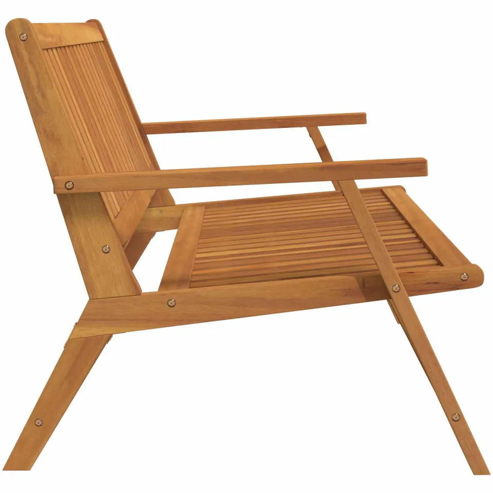 vidaXL Tuin Relaxbank Bruin 122 x 78 x 73 cm Massief Acaciahout, foto 3