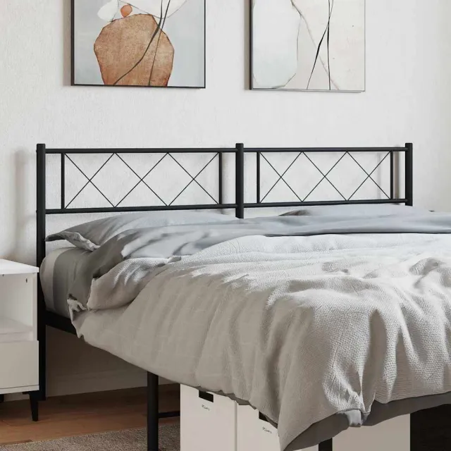 vidaXL Vervangend hoofdbord 150 cm metaal zwart