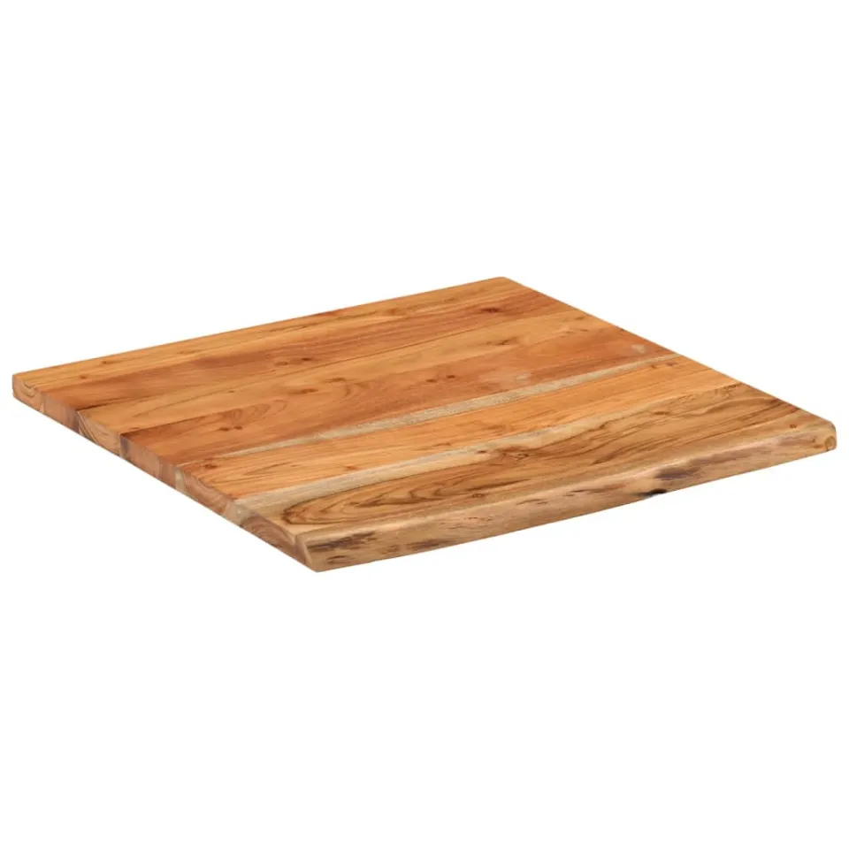 vidaXL Bureaublad vierkant natuurlijke rand 80x80x2,5 cm acaciahout Bruin