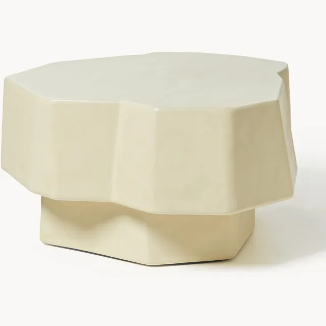 Ferm Living Betonnen salontafel Staffa met organische vorm Wit