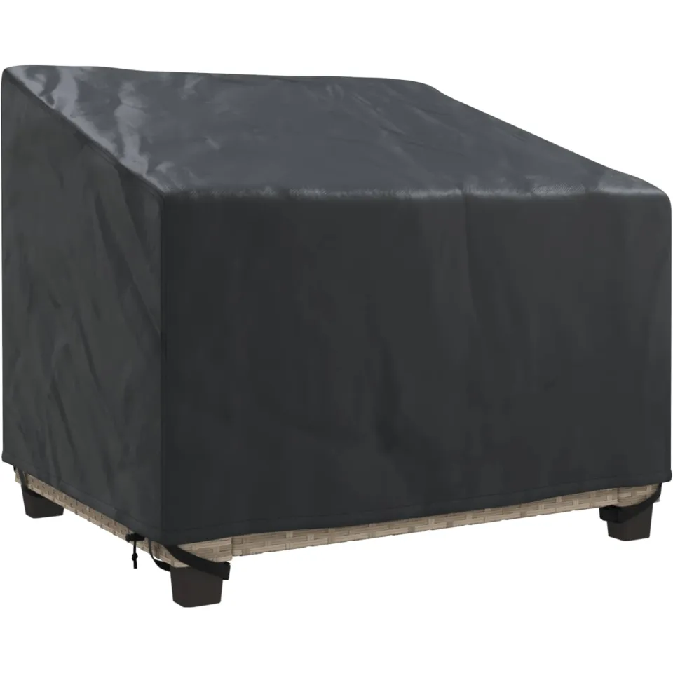 vidaXL Tuinstoelhoes Zwart 96 x 79 x 74 cm 210D Oxford Stof, foto 2