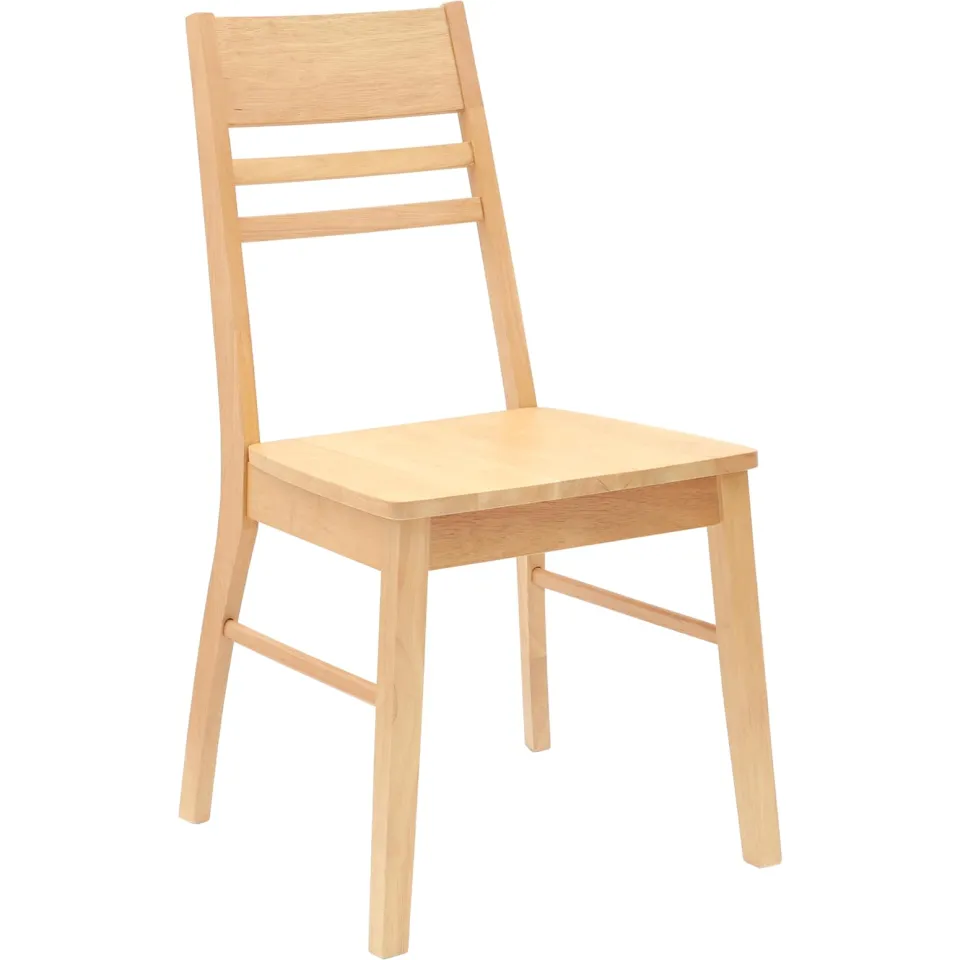 vidaXL Eettafelstoelen 2 st Massief Rubberhout Naturel 43 x 54 x 89 cm, foto 4