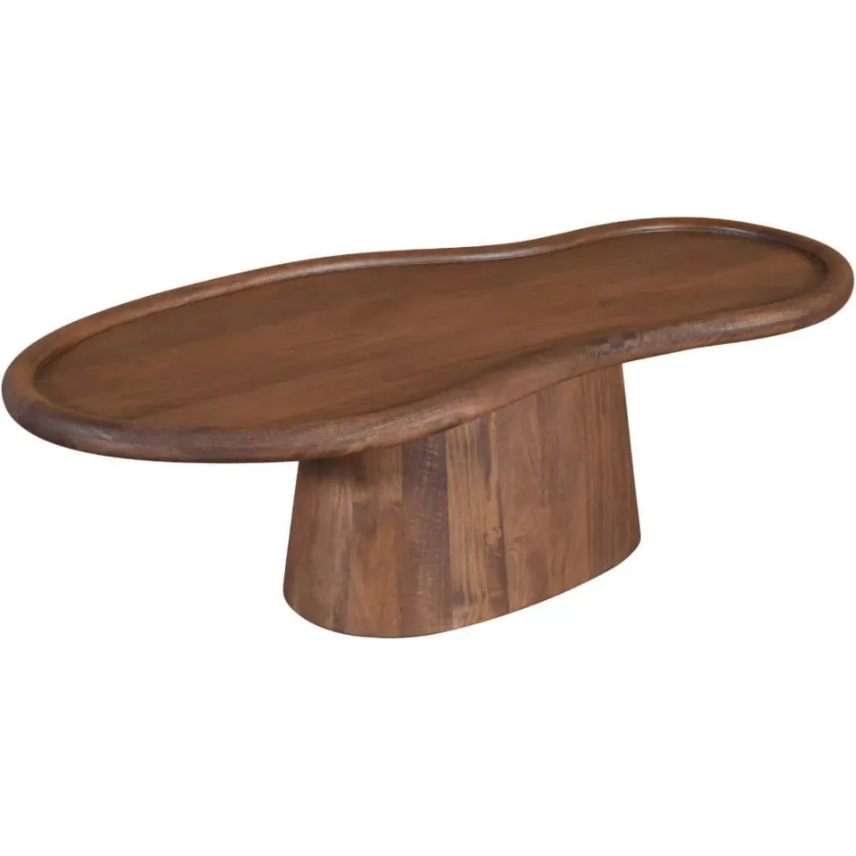 Giga Meubel Salontafel Estella - Organisch Donkerbruin Mangohout - 130x60x39cm, foto 6