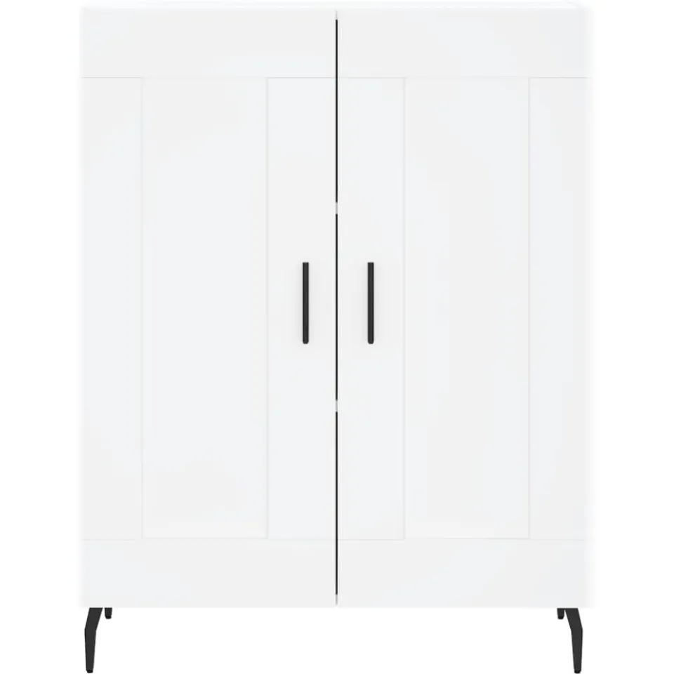 vidaXL Dressoir 69,5x34x90 cm bewerkt hout wit