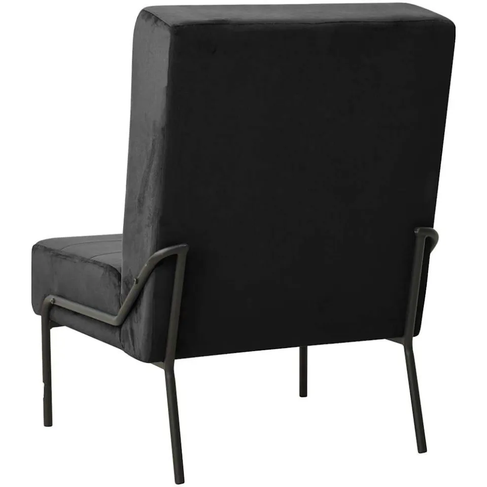 vidaXL Relaxstoel 65x79x87 cm fluweel zwart, foto 3