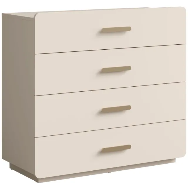 Selsey Lorenz – Dressoir met 4 lades, 100 cm Zandbeige