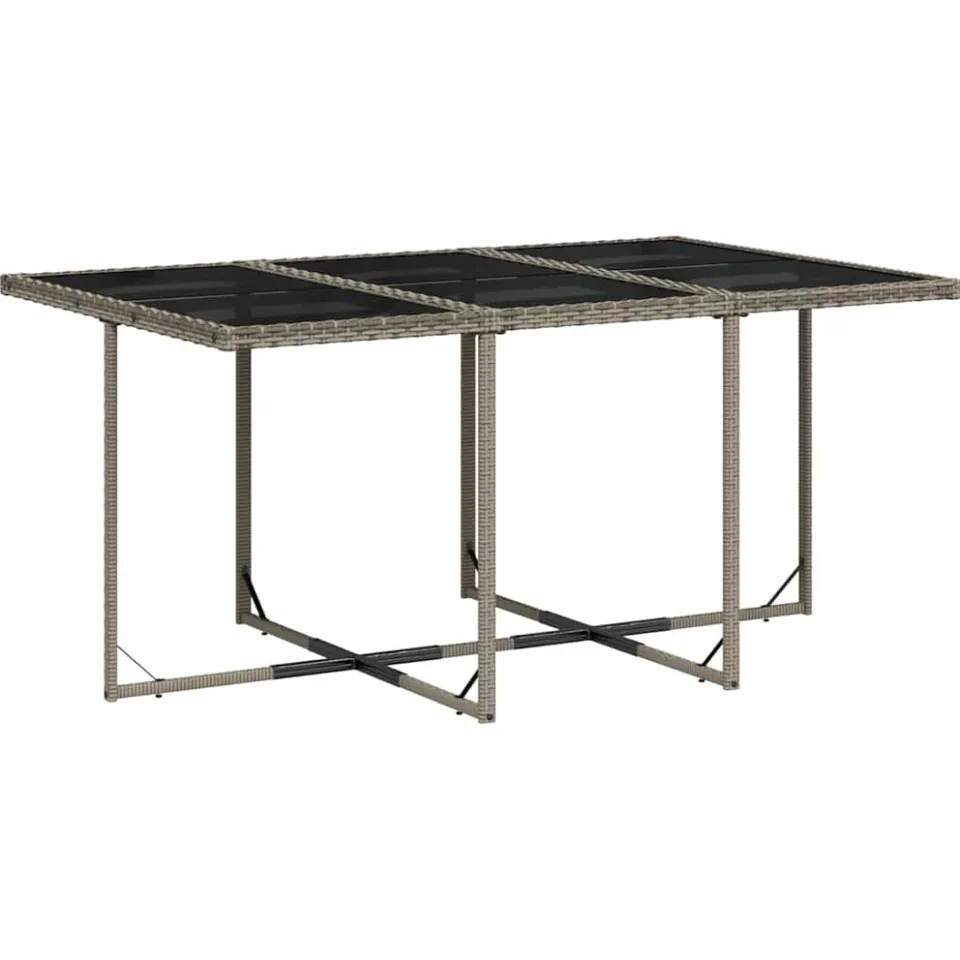 vidaXL 11-delige tuinset met kussens, grijs polyrotan, foto 2