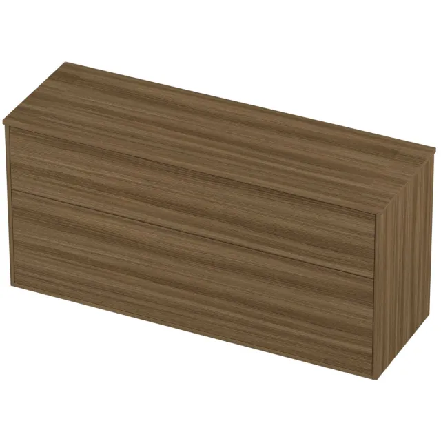 Proline Deck Badmeubelset Voor Grepen Asymmetrisch Kader 140x46x67 cm Caramel Walnut Houtlook