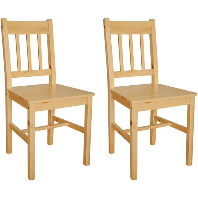 vidaXL Eetkamerstoelen 2 st grenenhout Beige
