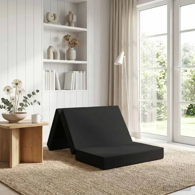 vidaXL Vouwbare Bankbed 80 x 67 x 45 cm Zwart