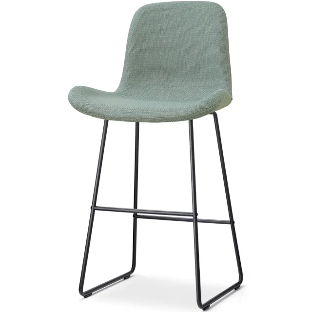 Nolon Nino-Fé barkruk saliegroen - zwart onderstel - 75 cm