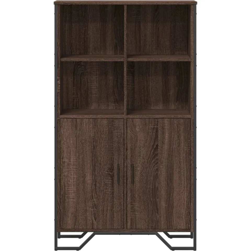 vidaXL Hoge kast 79,5x35,5x137,5 cm bewerkt hout bruin eikenkleur, foto 3