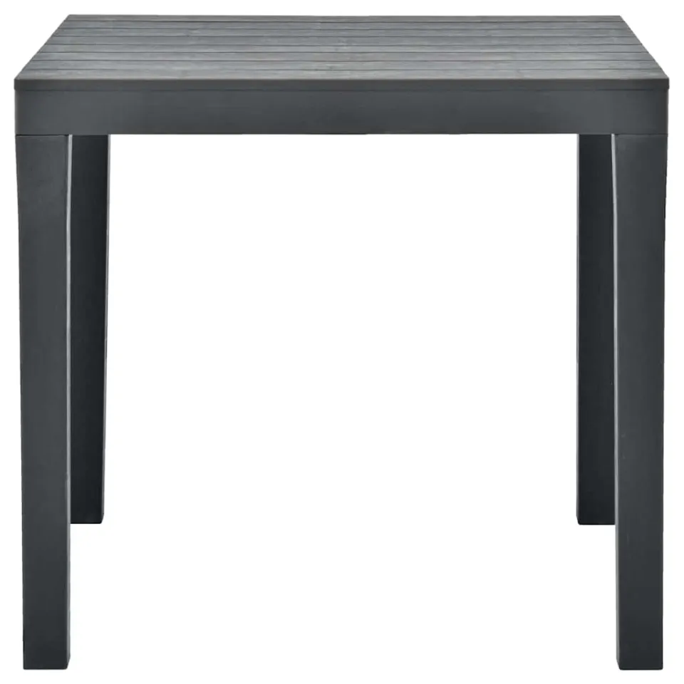 vidaXL Tuintafel 78x78x72 cm kunststof antraciet