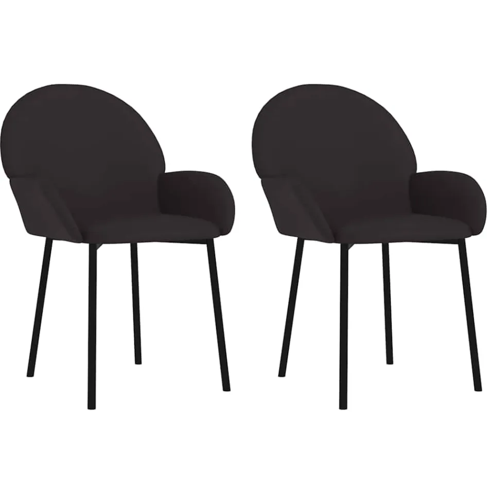vidaXL Eetkamerstoelen 2 st kunstleer zwart, foto 3