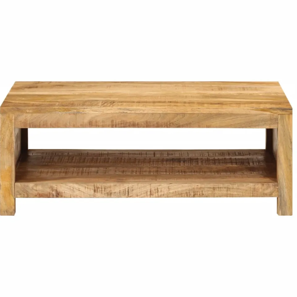 vidaXL Salontafel 80x55x30 cm massief mangohout bruin, foto 2