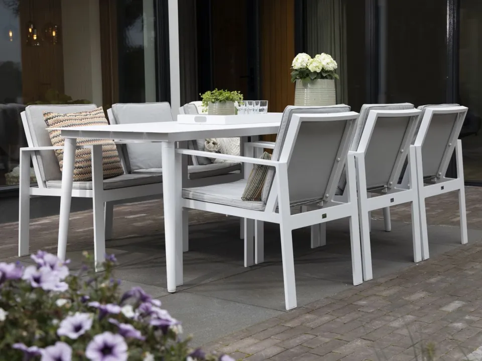 Manifesto Furniture Manifesto Sora dining tuintafel 220x90x74cm wit, foto 3