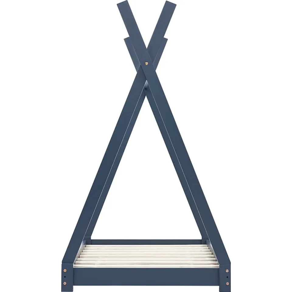 vidaXL Kinderbedframe massief grenenhout grijs 80x160 cm, foto 4