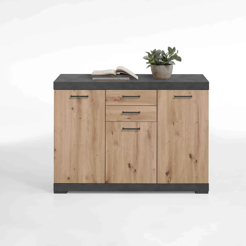 dressoir Hermes Artisan eiken grijs, foto 2