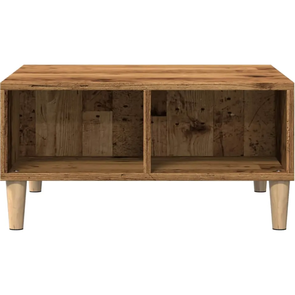 vidaXL Salontafel 60x60x30 cm bewerkt hout oud houtkleurig bruin, foto 4