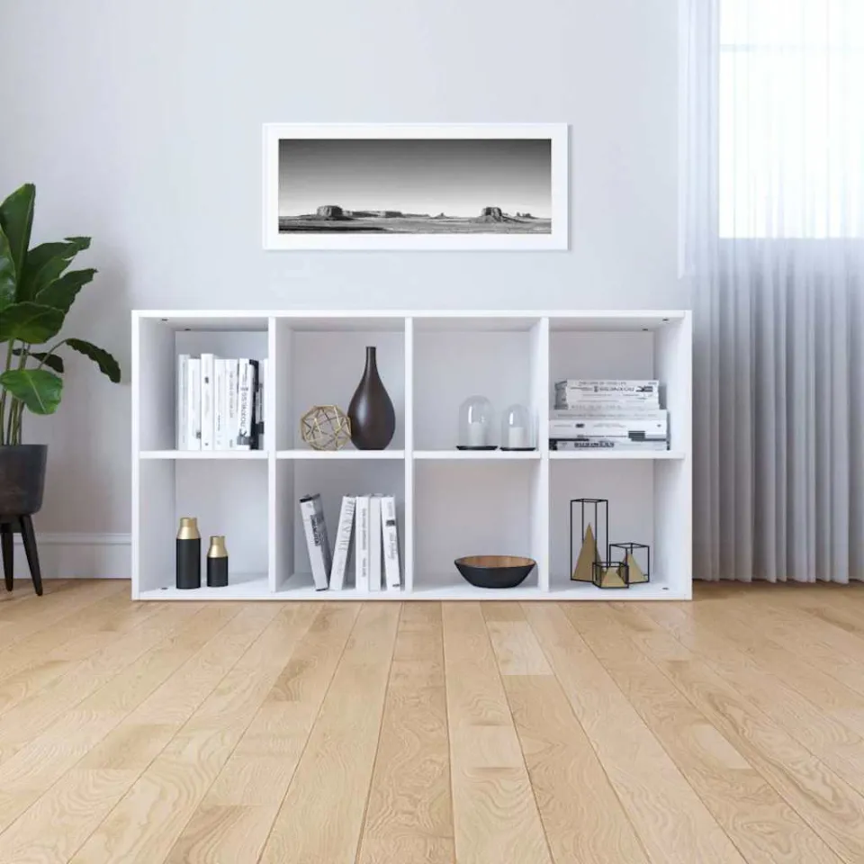 vidaXL Boekenkast/dressoir 66x30x130 cm bewerkt hout wit, foto 3