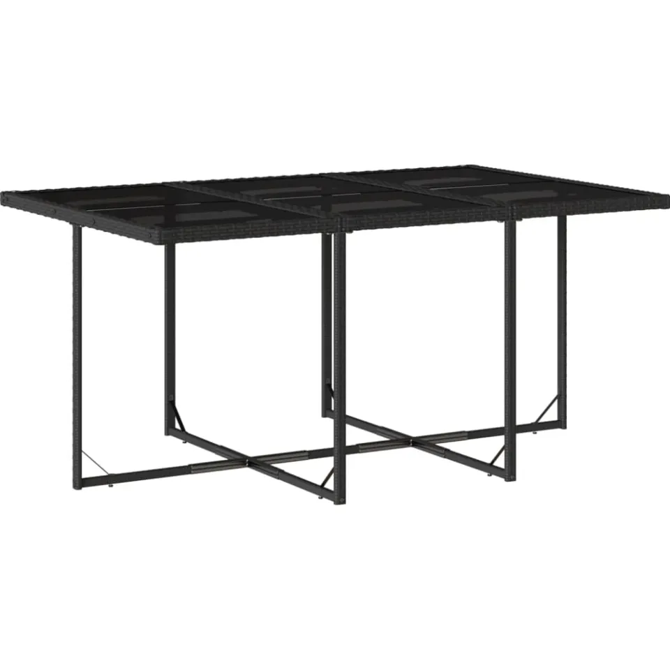 vidaXL 11-delige Tuinset met kussens poly rattan zwart, foto 4