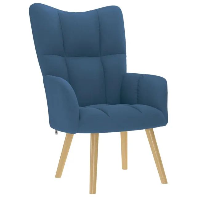 vidaXL Relaxstoel - stof - blauw