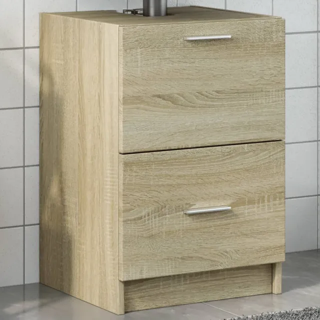 vidaXL Wastafelkast 40x37x59 cm bewerkt hout sonoma eikenkleurig, foto 2