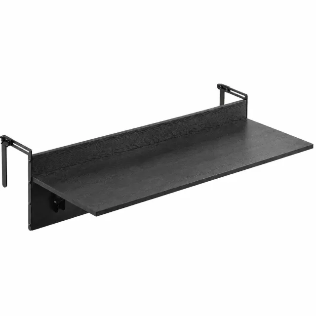 MOLHAUS Hangende Balkontafel 80x30x24 cm – Inklapbaar – 22 kg Draagkracht – Weerbestendig – Verstelbare Bevestiging – Zwart
