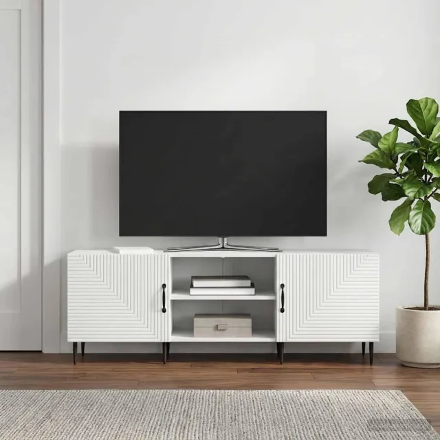 vidaXL TV-kast 150 x 31 x 50 cm Wit Bewerkt hout, foto 2