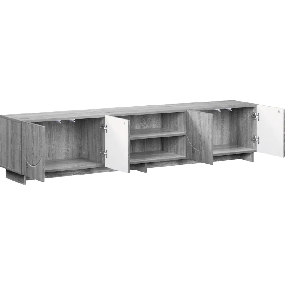 vidaXL TV-standaard 180 x 34,5 x 40 cm Grijs Sonoma Bewerkt hout