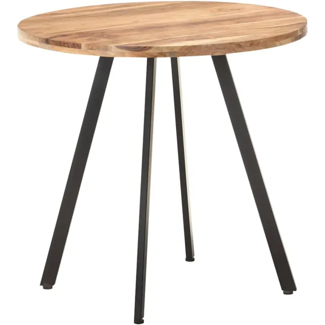 vidaXL Eettafel 80 cm massief acaciahout Bruin