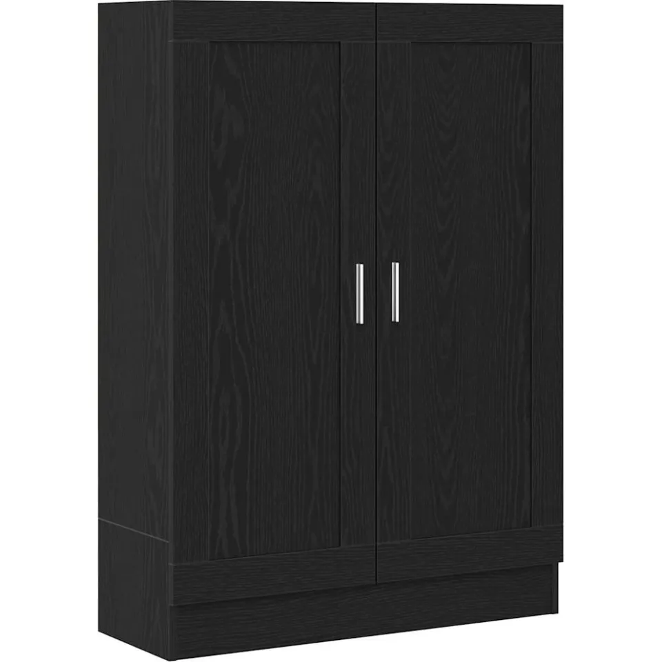 vidaXL Boekenkast 3-laags 82,5 x 30,5 x 115 cm Bewerkt hout zwart, foto 3