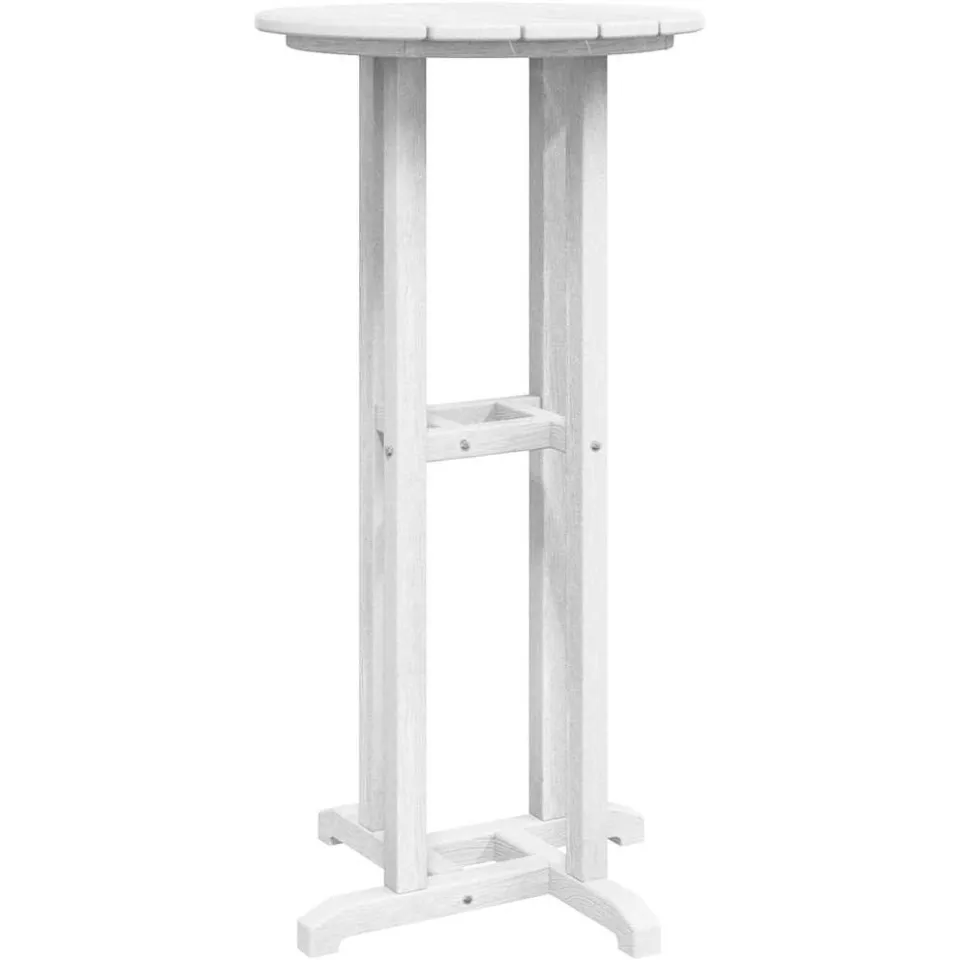 vidaXL Bartafel Wit 55 x 55 x 107 cm Polyetheen, foto 3