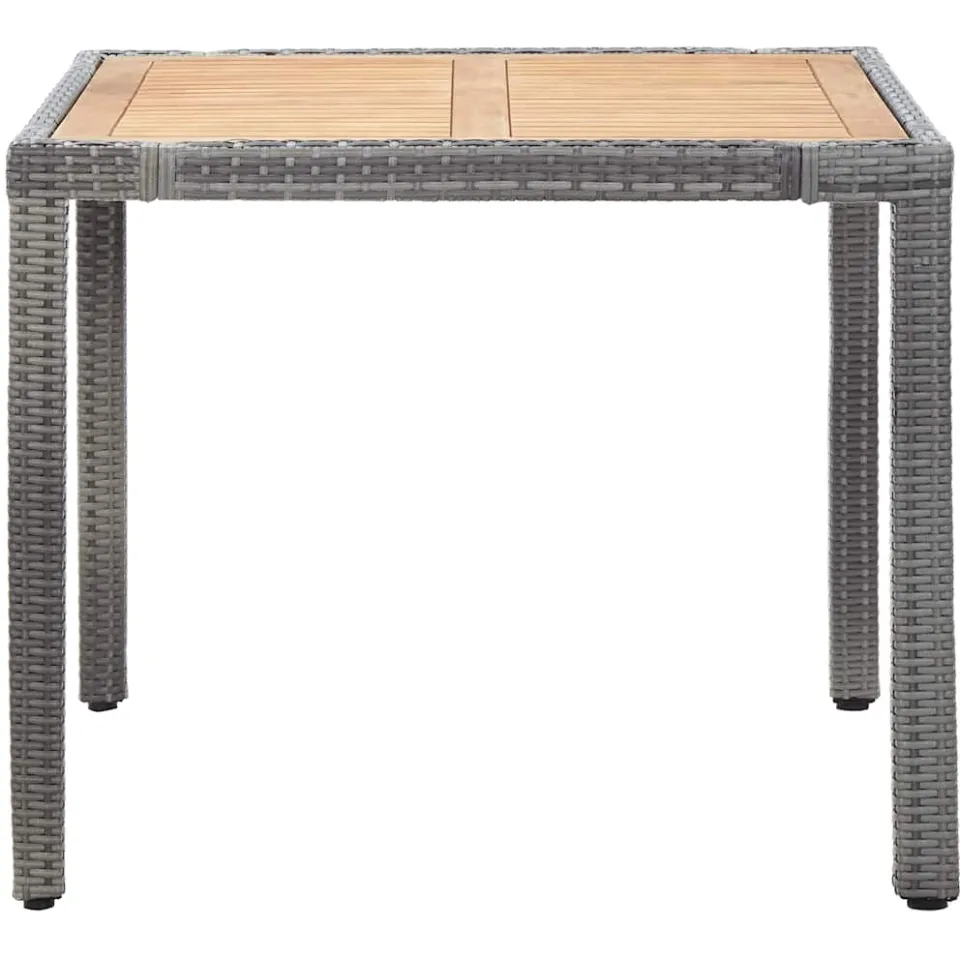 vidaXL 5-delige Tuinset met kussens poly rattan grijs, foto 4