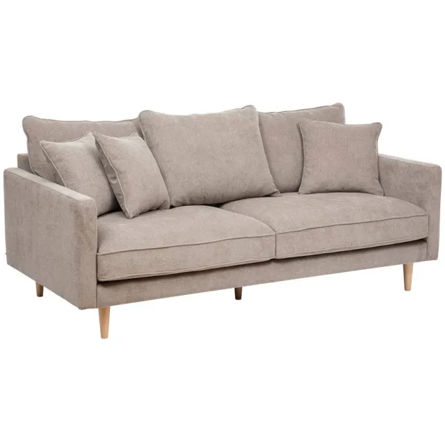 Atmosphera Créateur d'intérieur® 3-zitsbank van fluweel CANDICE beige