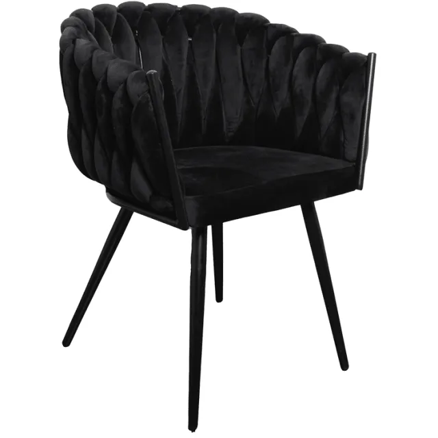 NordXL Wave chair velvet - zwart