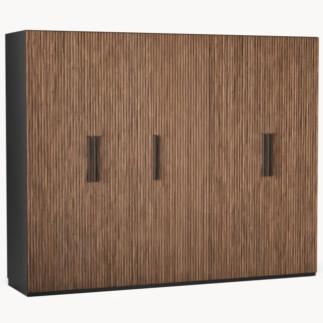 Westwing Collection Modulaire draaideurkast Simone, 250 cm breed, in verschillende formaten Zwart